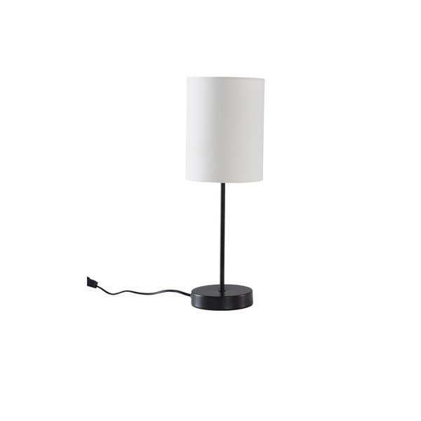 Lampada da tavolo bianca/nera in tessuto (altezza totale 45 cm) Seth – Jotex-image-3