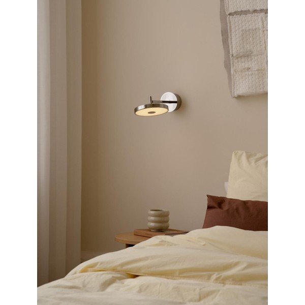 Lampada da parete LED color argento lucido con alimentazione a corrente con struttura flessibile/con intensità regolabile ø 15 cm Asteria Wall Short – UMAGE-image-1