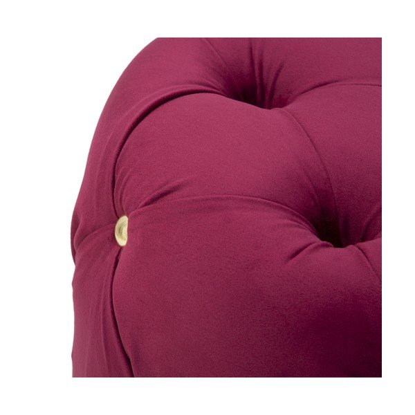 Sgabello Glam rosso bordeaux, ø 45 cm - Mauro Ferretti-image-2