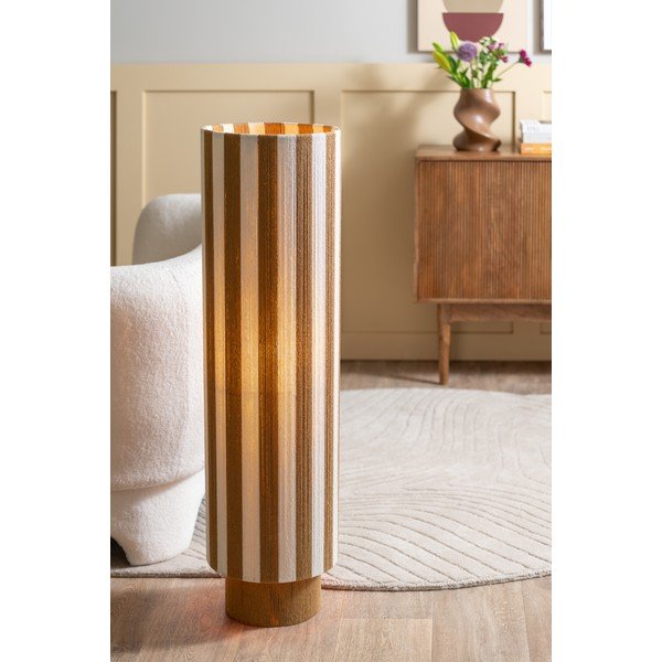 Lampada da terra bianca/di colore naturale con rivestimento in corda (altezza totale 106 cm) Vienna Stripes – Leitmotiv-image-1