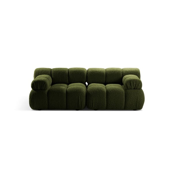 Divano componibile verde in tessuto bouclé 188 cm Bellis - Micadoni Home