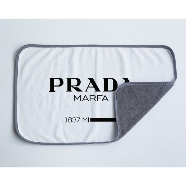 Asciugamano in microfibra bianco e nero 45x70 cm Prada - Really Nice Things