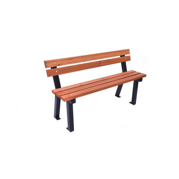 Panchina da giardino in legno marrone - Rojaplast-image-1