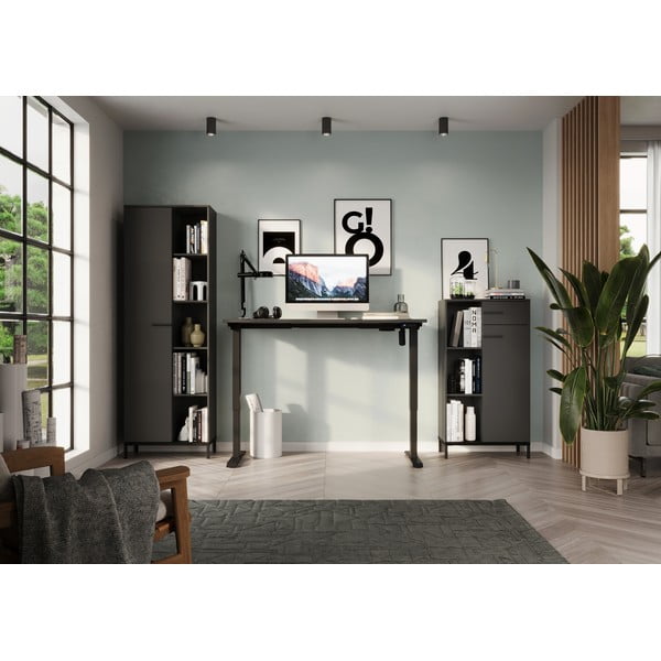 Libreria color antracite 64x120x34 cm Rovigo – Germania-image-4