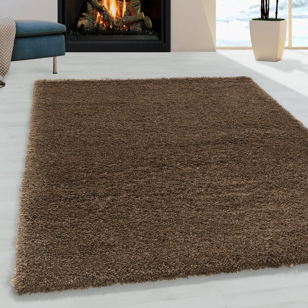 Tappeto marrone scuro 80x150 cm Fluffy - Ayyildiz Carpets-image-1