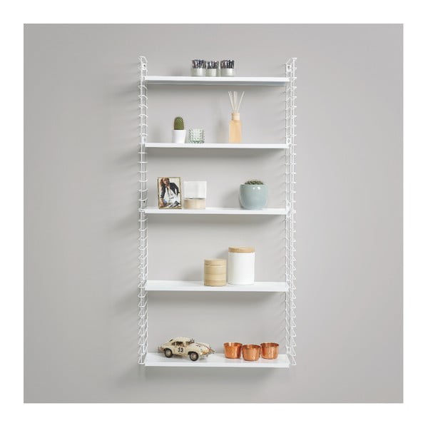 Scaffale a 3 piani con ripiani bianchi, larghezza 70 cm Libro - Metaltex-image-3