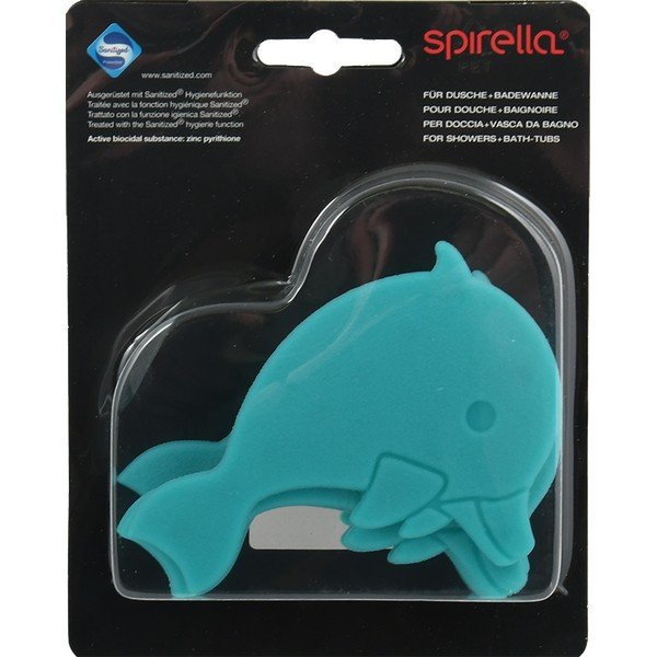 Set di tappetini antiscivolo per bambini 6 pz per la vasca 12x8 cm Dauphins – Spirella-image-1