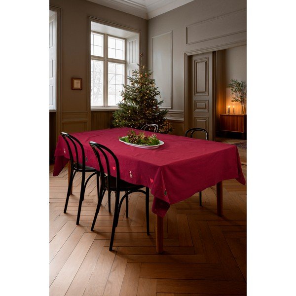Tovaglia in misto cotone a tema natalizio 150x270 cm Christmas Fable – JUNA-image-1