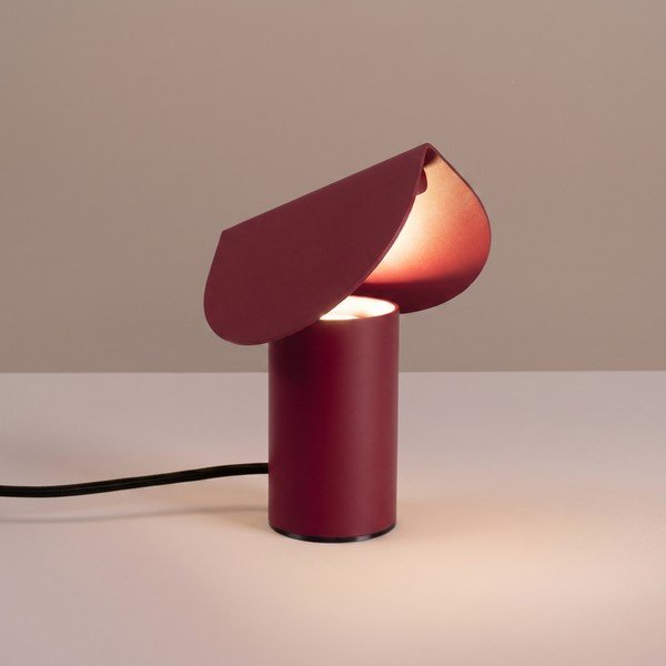 Lampada da tavolo LED burgundy in alluminio (altezza totale 15 cm) BISCUIT – Thoro-image-2