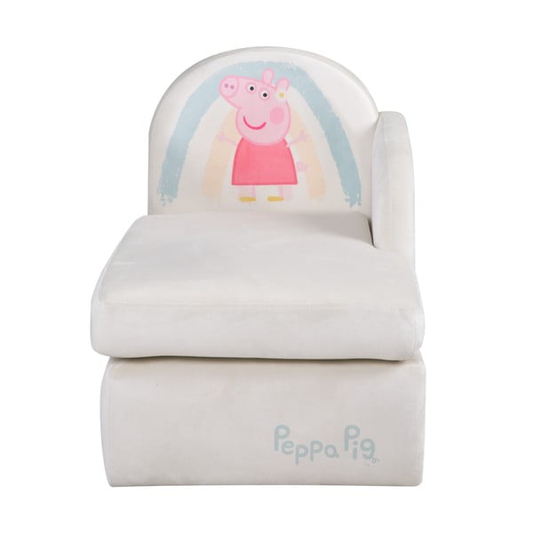 Divano per bambini in velluto bianco 75 cm Peppa Pig - Roba-image-3