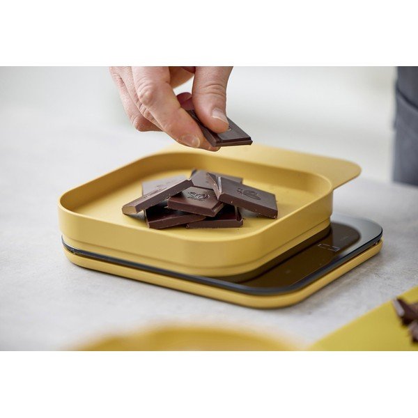 Bilancia da cucina digitale gialla in plastica Mensura – Rosti-image-1