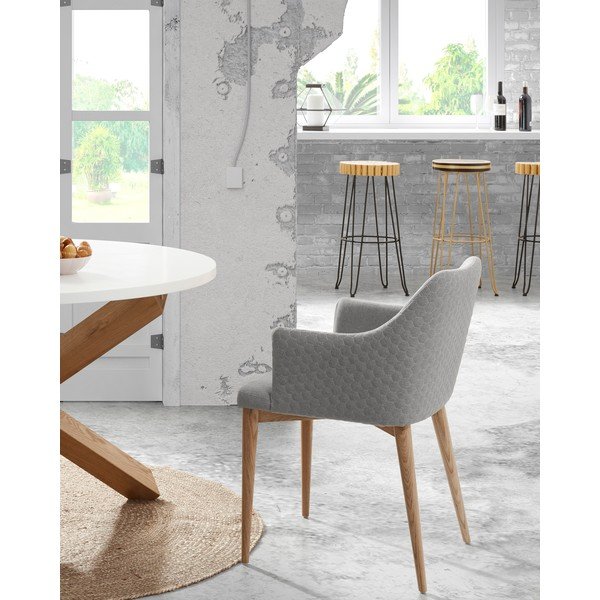 Sedia da pranzo grigio chiaro Danai - Kave Home-image-4