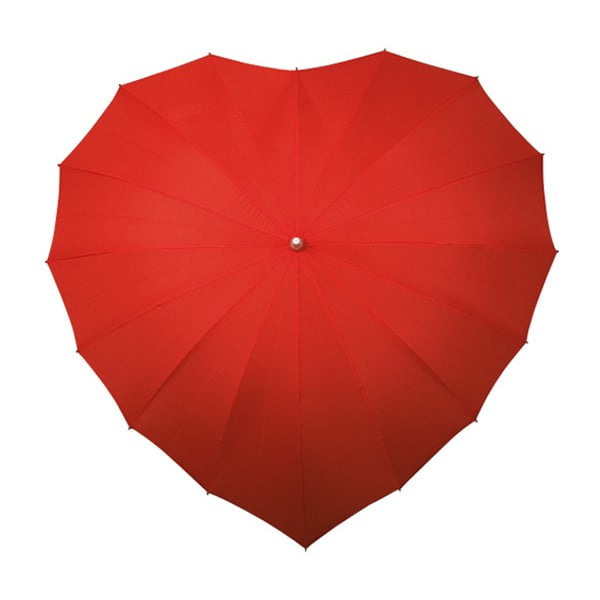 Ombrello da golf rosso a forma di cuore, ⌀ 107 cm - Ambiance