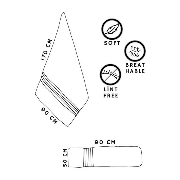 Set di asciugamani per viso e corpo marroni in cotone 2 pz – Mila Home-image-2