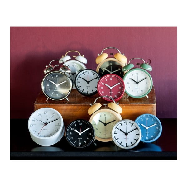 Sveglia nera in legno, ⌀ 10 cm Classic Bell - Karlsson-image-2