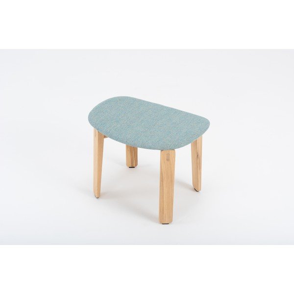 Pouf in rovere blu Nora - Gazzda-image-4