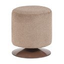 Poggiapiedi marrone chiaro con rivestimento in bouclé Islen – WOOOD