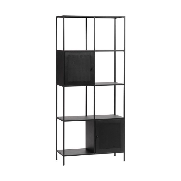 Libreria in metallo nero 80x180 cm Malibu - Unique Furniture-image-2