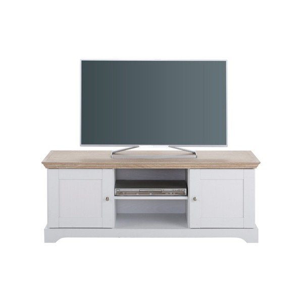 Tavolo TV in legno bianco Anika - Støraa-image-1