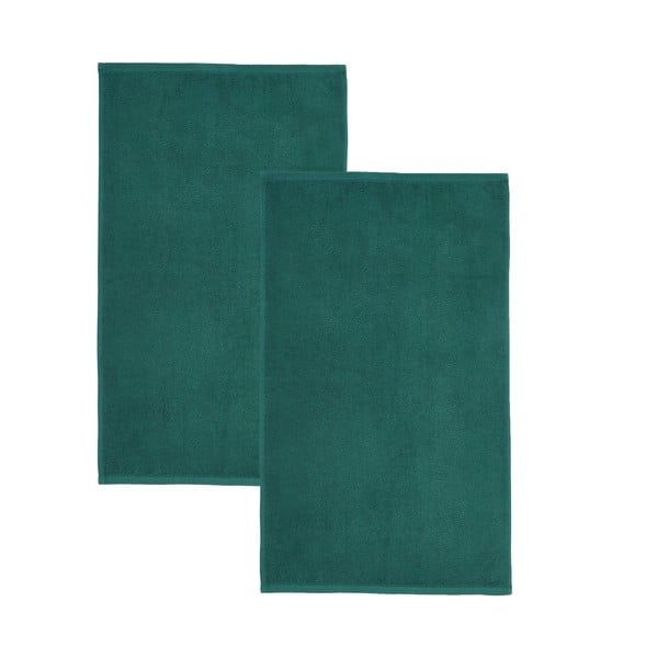 Set di asciugamani con asciugatura rapida e tipo terry verde scuro in cotone 2 pz 90x140 cm Quick Dry – Catherine Lansfield