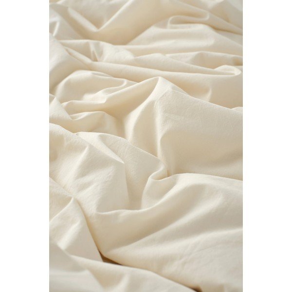 Set copripiumino e federa color crema in cotone organico per letto singolo 150x200 cm Juliette – Ellos Home-image-2