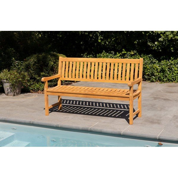 Panchina da giardino in legno di teak Comfort - Exotan-image-1