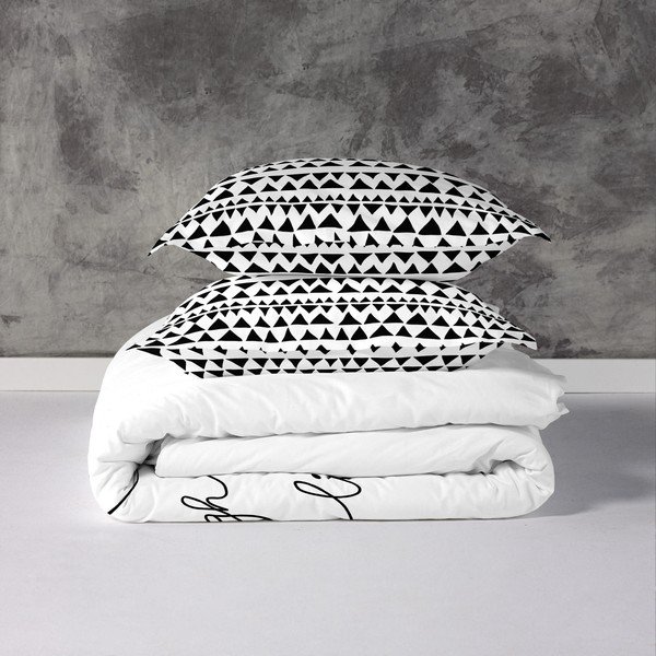 Copripiumino in cotone Live, 220 x 220 cm - Blanc-image-3
