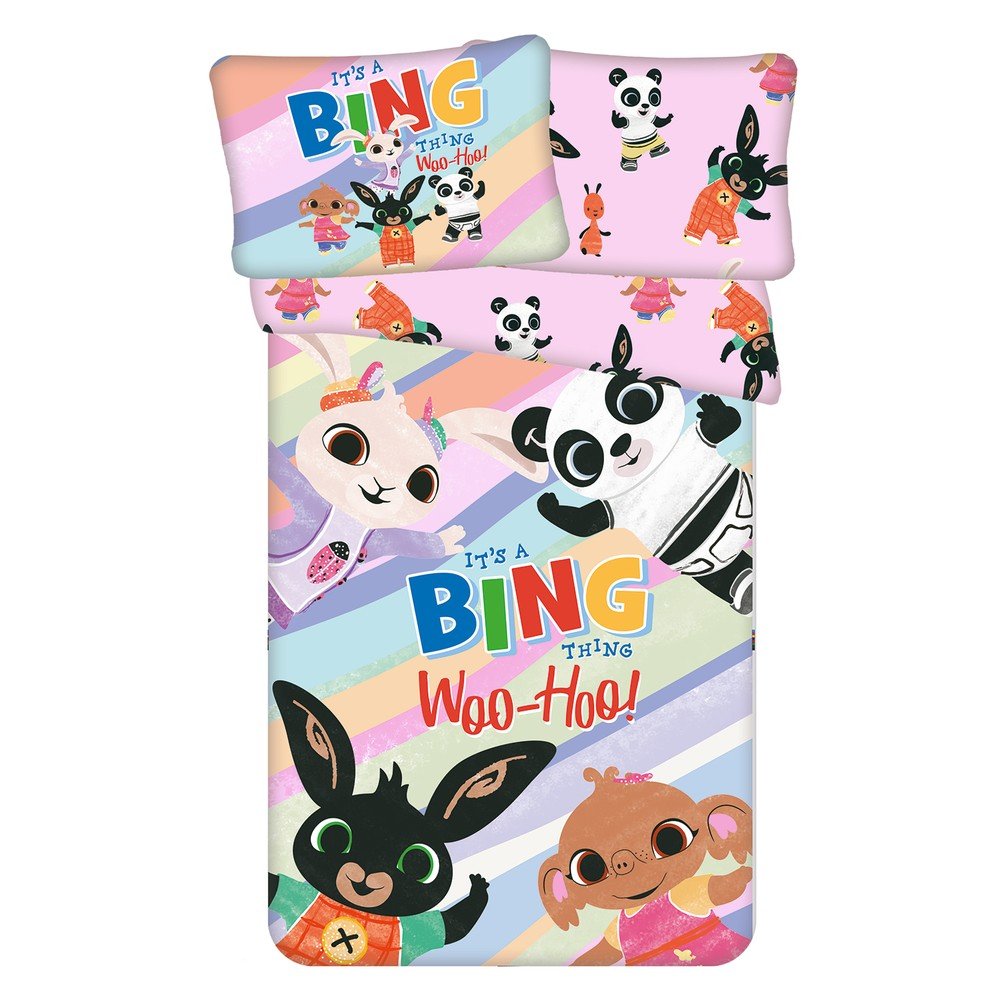 Set copripiumino e federa da bambini in cotone per culla 100x135 cm Bing "It's a thing" – Jerry Fabrics | Biancheria da letto per bambini