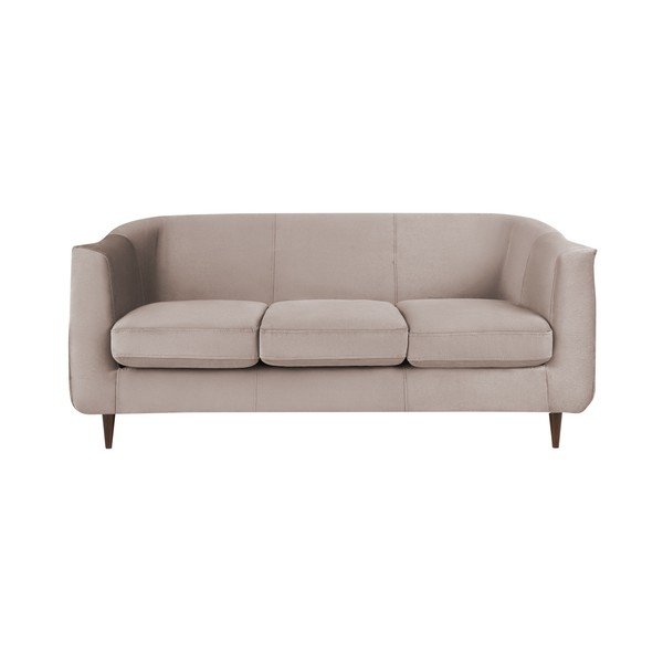Béžová sametová pohovka Kooko Home Glam, 175 cm