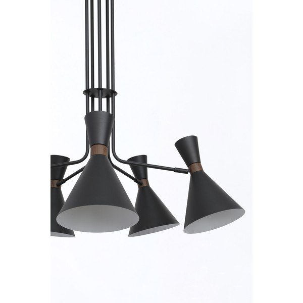 Lampadario nero opaco con paralume in metallo ø 86,5 cm Hoodies - Light & Living-image-3