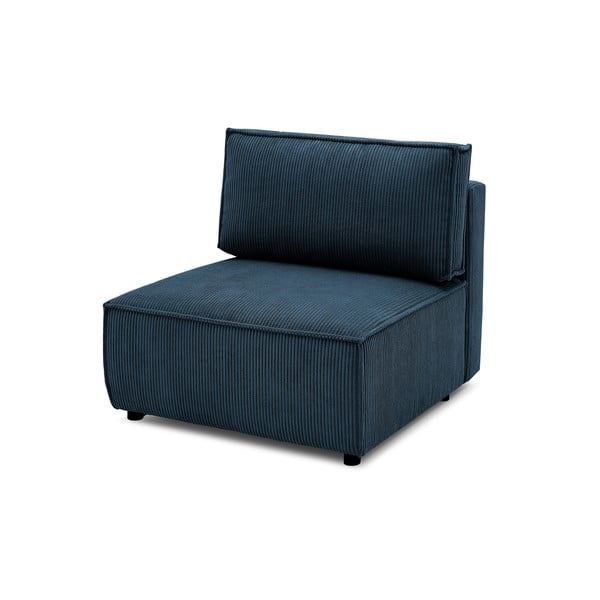 Modulo divano in velluto a coste blu scuro, pezzo centrale Nihad modular - Bobochic Paris