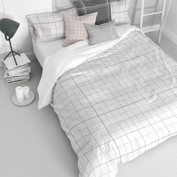 Copripiumino in cotone Tartan, 200 x 200 cm Nordica - Blanc-image-2