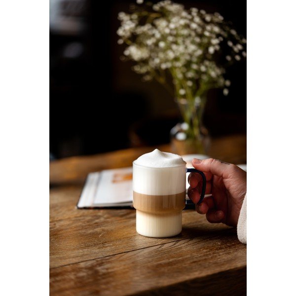 Tazze in set per cappuccino blu in vetro 2 pz 350 ml Livio – Vialli Design-image-3