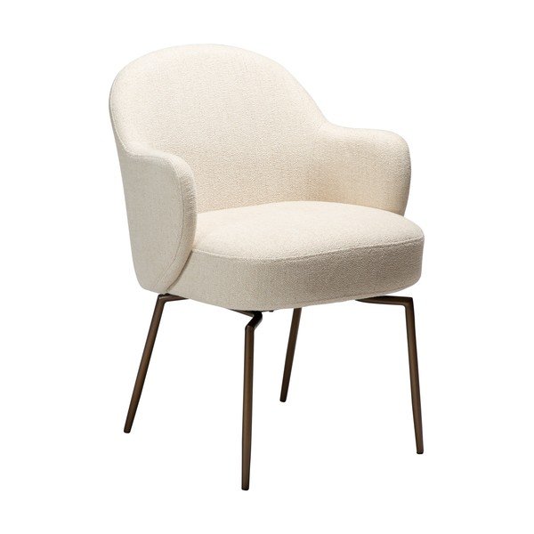 Sedia da pranzo beige con braccioli/girevole Bae – DAN-FORM Denmark