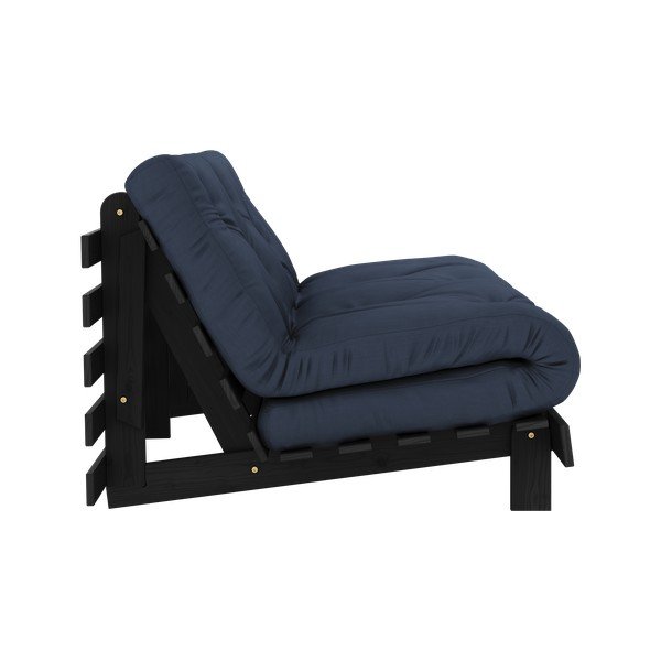 Divano letto blu scuro 160 cm Roots Black Night - Karup Design-image-4