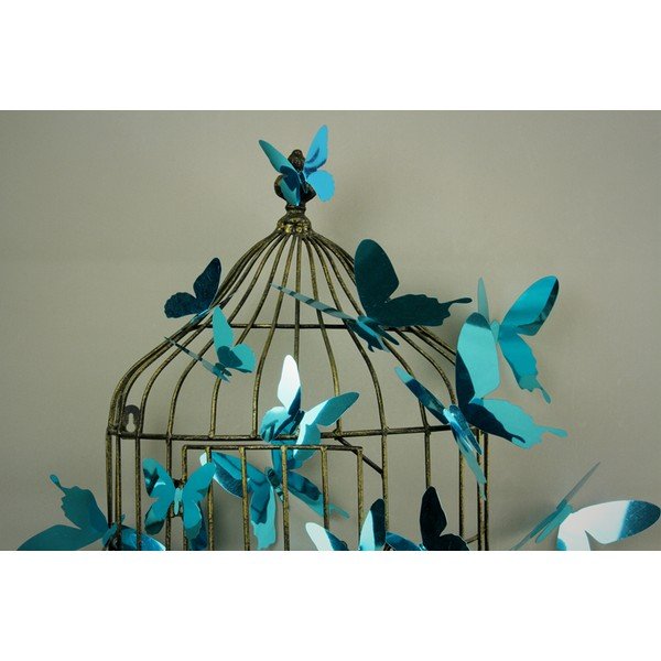 Set di 12 adesivi 3D blu Farfalle - Ambiance