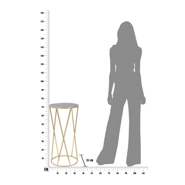 Tavolo pieghevole in nero e oro , altezza 75 cm Glam Simple - Mauro Ferretti-image-1