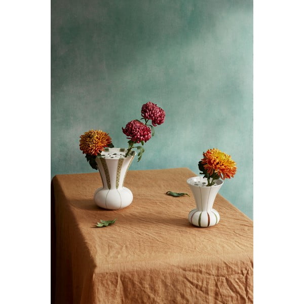 Vaso in gres bianco dipinto a mano Signature - Kähler Design-image-1