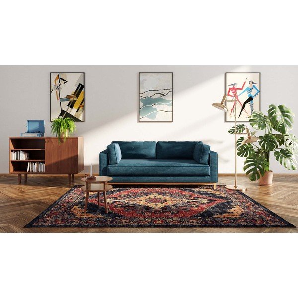 Divano blu scuro 222 cm Celerio - Ame Yens-image-1