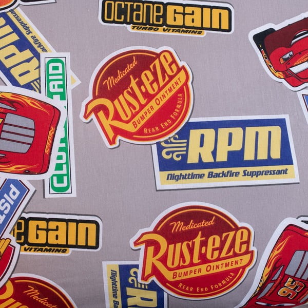 Set copripiumino e federa da bambini rosso in cotone per letto singolo 140x200 cm Cars "Legend" – Jerry Fabrics-image-4