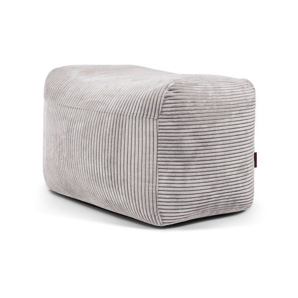 Puof a sacco grigio chiaro con rivestimento in velluto a coste Plus 70 Lounge – SLOWDOWN