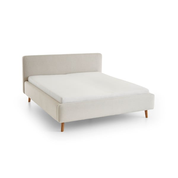 Letto singolo imbottito color crema rete non inclusa 120x200 cm Mattis – Meise Möbel