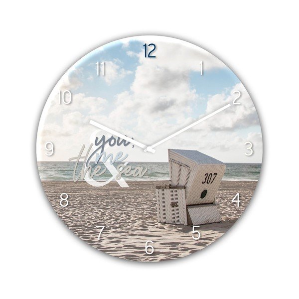 Orologio da parete in vetro The Se, ø 30 cm The Sea - Styler
