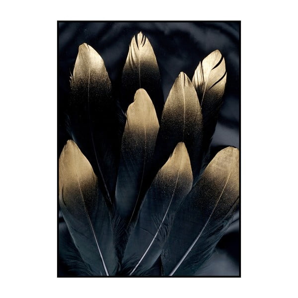 Dipinto 30x40 cm Golden Feather - Malerifabrikken