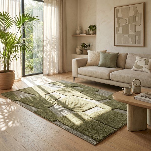 Tappeto verde scuro 160x230 cm Cairo - ESTE-image-1
