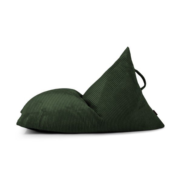 Pouf a sacco per bambini verde con rivestimento in velluto a coste Razzy – SLOWDOWN