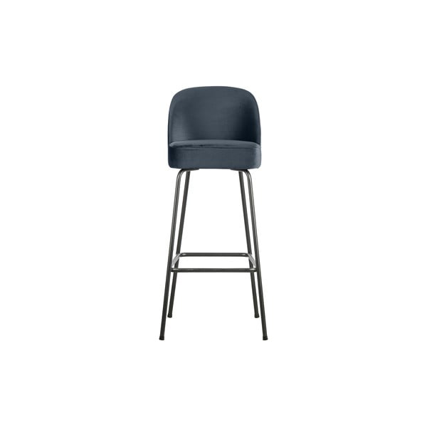 Sgabello da bar blu in velluto (altezza della seduta 79 cm) Vogue – WOOOD