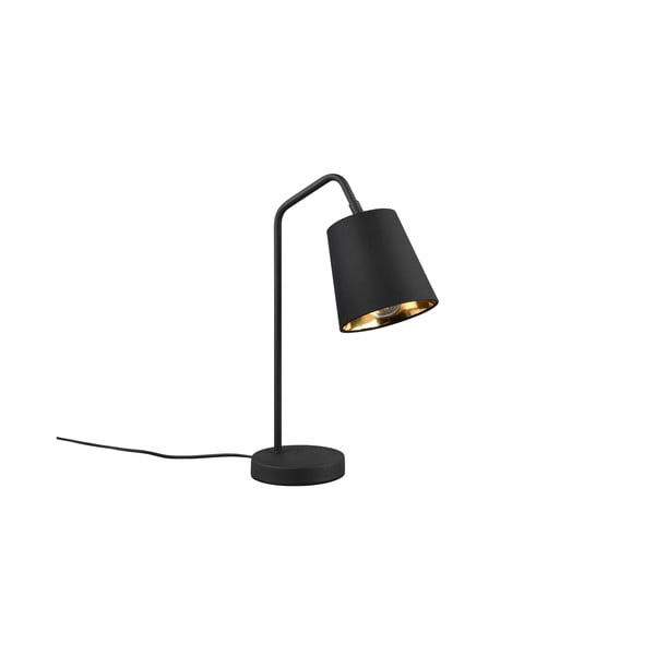 Lampada da tavolo nera con paralume in tessuto (altezza 45 cm) Buddy - Trio