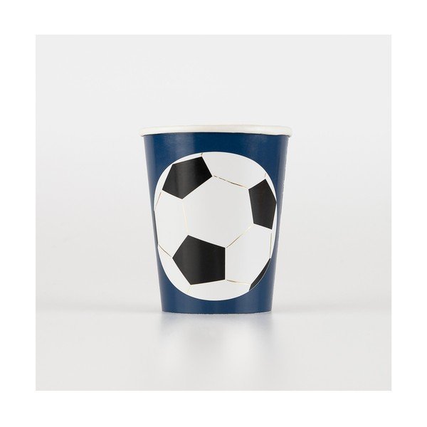 Bicchieri di carta monouso in set da 8 Soccer - Meri Meri-image-1