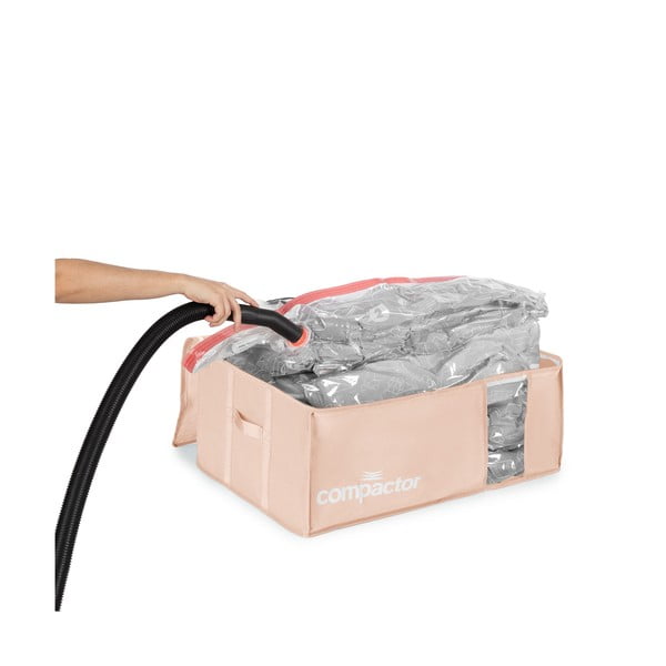 Organizer per vestiti sottovuoto in plastica 65x45x27 cm Pink Edition – Compactor-image-3